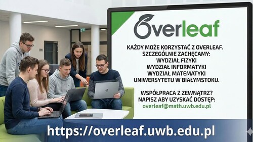 Wydział Matematyki udostępnia studentom narzędzie Overleaf