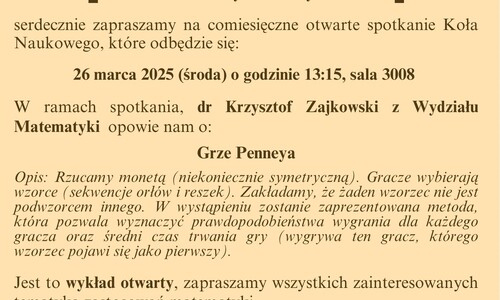 „Wykłady Otwarte Fraktala” w roku akademickim 2024/2025