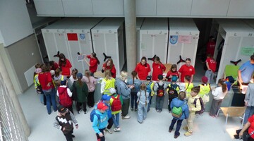 Piknik Klub&oacute;w Młodego Odkrywcy na Uniwersytecie w Białymstoku podczas Podlaskiego Festiwalu Nauki i Sztuki 