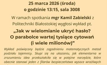 Koło Naukowe Zastosowań Matematyki "Fraktal" - otwarte spotkanie 25.03.2026 
